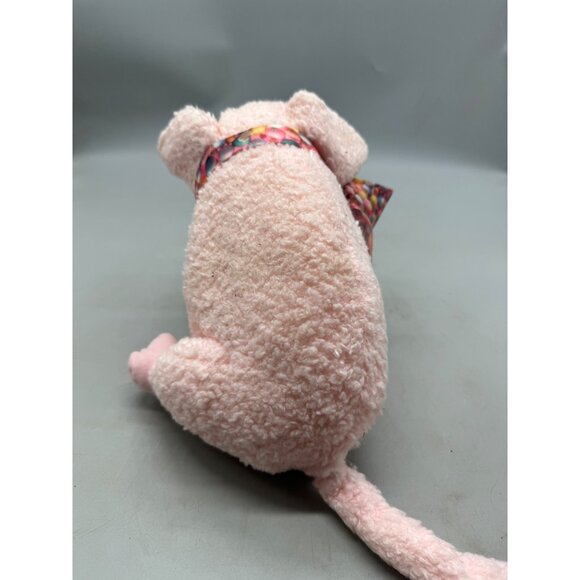 Pink Plush Pig Stuffed Animal Scarf Hallmark 12" soft Easter plush animal READ - Picture 3 of 6